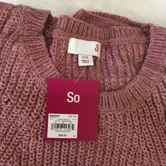 So Matte Chenill pullover sweater XXL mai mauve - Picture 4 of 12